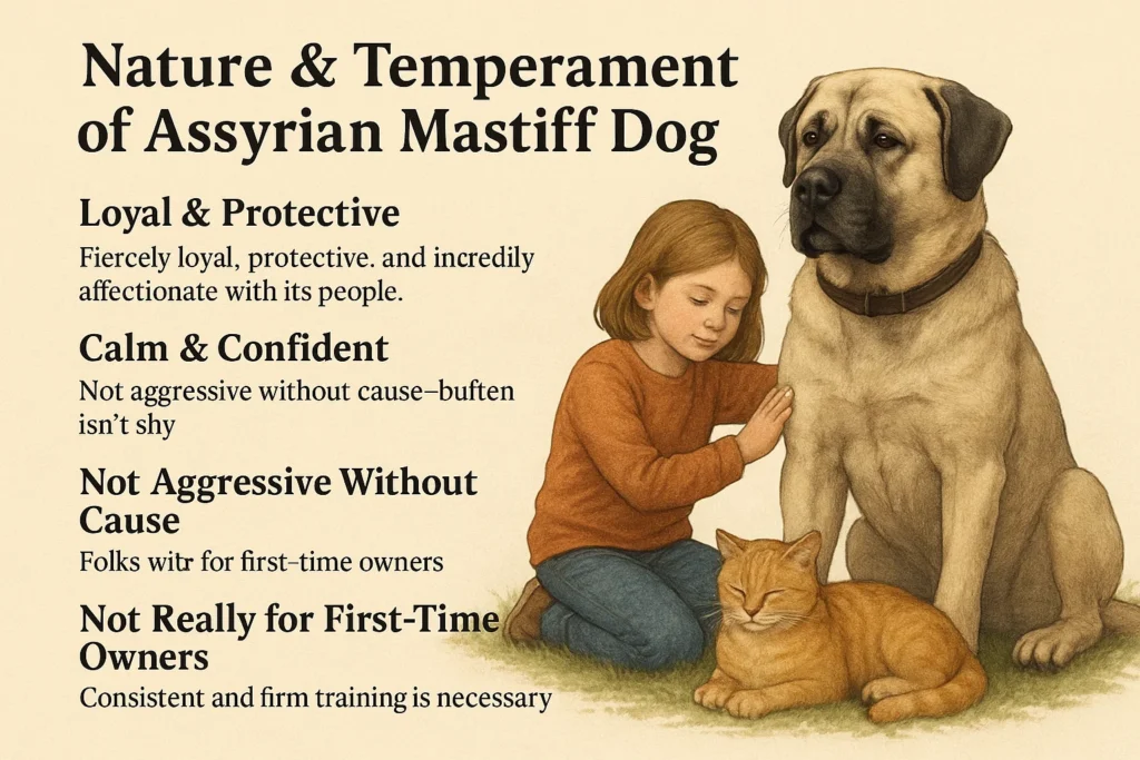 nature & temperament of assyrian mastiff dog