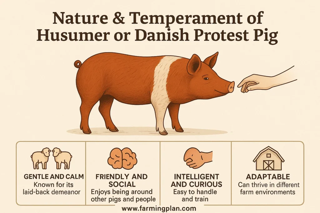 nature & temperament of husumer or danish protest pig
