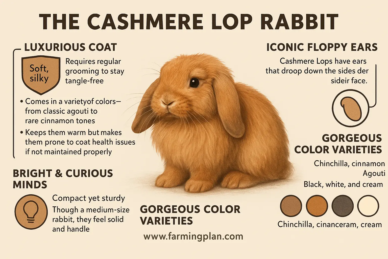 special features of cashmere lop rabbit