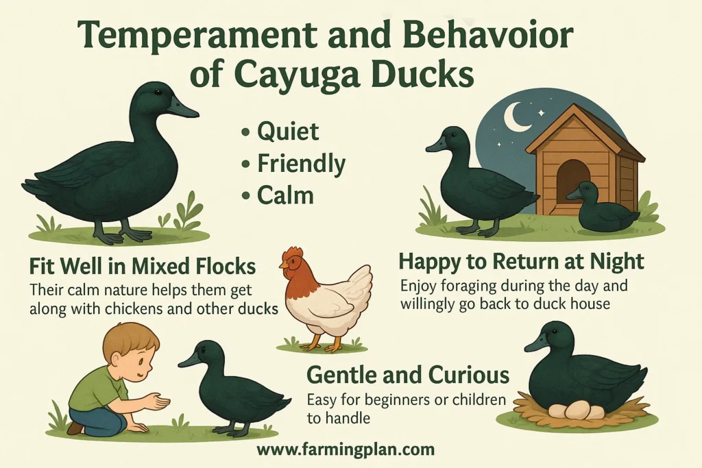 temperament and behavior of cayuga ducks