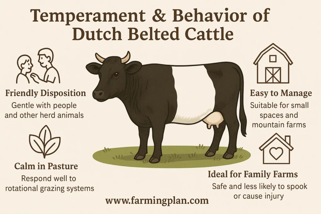 temperament & behavior of dutch belted cattle
