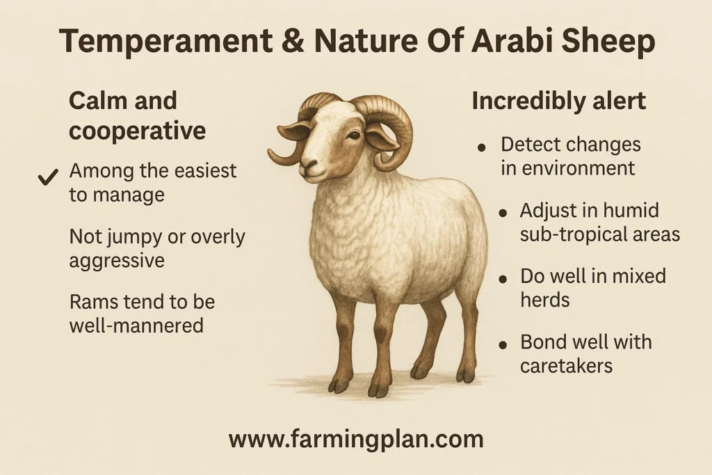 temperament & nature of arabi sheep